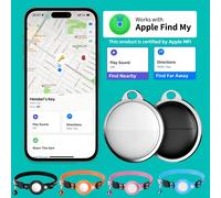 Mini traceur Gps pour système Ios, trouver mon application Airtag, localisateur Bluetooth intelligent, sac de recherche d'enfant, collier Anti-perte avec traqueur Black tracker
