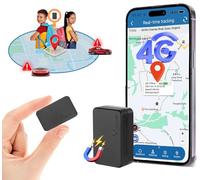 Mini Tracker GPS 4G avec Carte SIM Traceur GPS Voiture, Dispositif de Suivi GPS Magnétique Portable en Temps réel, Distance illimitée, Couverture Mondiale pour Enfants, Sacs, Camions Abonnement Requis