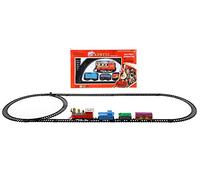 Mini train 11 pièces - Train de Noël avec locomotive, 3 wagons et 7 rails - Dimensions totales : environ 78 x 28 cm