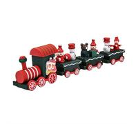 Mini train de Noël en bois avec bonhomme de neige, petit train de Noël, mini trains de décoration pour fête, décoration de table de Noël pour festival