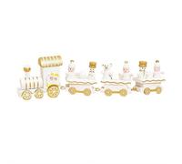 Mini train de Noël en bois avec bonhomme de neige, petit train de Noël, mini trains de décoration pour fête, décoration de table de Noël pour festival