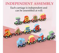 Mini Train Pour Enfants, 12 Sections, Nombres Magnétiques, Blocs De Construction, Voitures, Jouet Éducatif Pour La Petite Enfance, Cadeau Pour Enfants