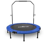 JUMP4FUN Mini Trampoline Fitness Jump4fun Pliable Double-Bar - Ø122cm - Bleu Bleu