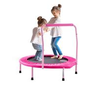 Trampoline d'extérieur pour enfants VEVOR Trampoline pliable 91,44 cm Trampoline de jardin pour jeunes enfants, cadeau d'anniversaire pour enfants à partir de 3 ans 100 kg de charge rose