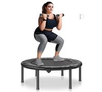 Mini Trampoline Pliable 93,4cm Capacité 100kg Pour Exercice Entraînement Fitness