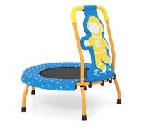 Mini Trampoline pour Enfants 45,5 cm COSTWAY-Poignée Rembourrée en Mousse-Tapis de Saut sans Espaces-Intérieur Extérieur-Astronaute