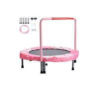 VEVOR Mini Trampoline Pliable pour Enfant, 955 x 750 mm, Fitness rebounder pour Tout-Petits avec poignée, Cadeau d'anniversaire pour Enfants de 3 Ans et Plus, garçons et Filles pour s'amuser, Rouge