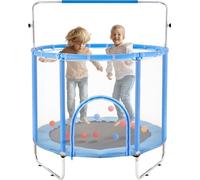 Mini-trampoline pour enfants - rebond d'entraînement intérieur avec filet - 147 cm - adapté à l'extérieur - amusement et fitness pour toute la famille