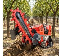 Mini trancheuse agricole pour installation de ligne d'eau de vignoble | Fonction de labour rotatif | Contrôle de rotation fluide | Optimisé pour les rangées de cultures étroites