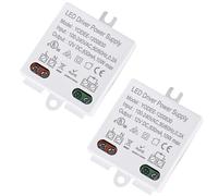 Mini Transformateurs LED 12V CC 10W, Lot de 2, Convertisseur 100-240V vers 12V CC, Tension Constante, pour Lampes et Rubans LED, Format Compact et Plat