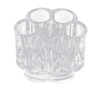 Mini Transparent Présentoir Plastique Rouges 6 à Lèvres en Trous | Boîte Ronde à Six Compartiments, pour Comptoirs de Vente et Table, Usage Quotidien, Accès Facile, Style Décoratif