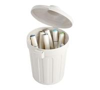 Mini Trash Can For Desk | Small Waste Bin Basket With Lid - Compact Small Lidded Garbage Bin For Bathroom, Kitchen, Bedroom, Office, Dorm Room, Car, Indoor Home Organization, Or Tabletop Use