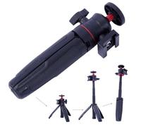 Mini trépied 3 sections avec rotule rotative à 360° avec tête de vis 1/4 MT-08 Support Compatible avec Micro SLR Camera et Smart Phone Clamp ST-07/ST-06S