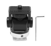 Mini trépied à rotule en Alliage d'aluminium | Rotation à 360° et Inclinaison à 140° pour appareils Photo Reflex | Adaptateur de Chaussure Froide avec vis de 1/4 Pouce | Joint (Silver Grey)