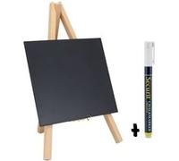 Mini trépied ardoise de table Bois avec finition hêtre laqué 24x15cm Securit