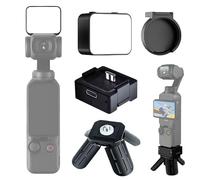Mini trépied d'extension et kit d'éclairage de remplissage compatible avec DJI Osmo Pocket 3, ouverture automatique, fermeture rapide, 3 modes d'éclairage pour vlogging et photographie
