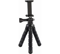 Mini trépied ""Flex"" pour smartphone et GoPro, 14 cm, noir