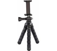 Mini trépied ""Flex"" pour smartphone et GoPro, 14 cm, noir