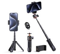 Mini Trépied, K&F Concept MS09 Selfie Stick, Trépied de Bureau Vlogging avec Rotule 360°, Trépied pour Téléphone Portable avec Télécommande Bluetooth, Trépied Smartphone pour DLSR, Canon, Nikon, Sony