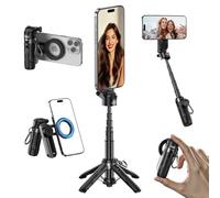 Mini trépied multifonction pour téléphone Magsafe, mandrin magnétique et clip de poche pour iPhone avec télécommande, petit trépied extensible pour téléphone portable, support magnétique pour tous les