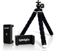 Mini Trépied Octopus Flexible Appareil Photo Compact - 17cm + Support Smartphone