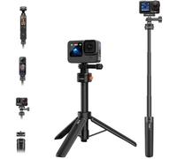 Mini Trépied Perche Selfie avec Support Magnétique à Démontage Rapide & Vis 1/4'' à Dégagement Rapide pour GoPro Hero 13/12/11/10, DJI Osmo Pocket 3, Osmo Action 5 Pro/4, Insta360 X5/X4/Ace Pro 2 etc.