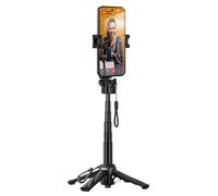 Mini Trépied Pliable 3 en 1 Télécommande Bluetooth Fixation Pince et MagSafe Hoko Noir