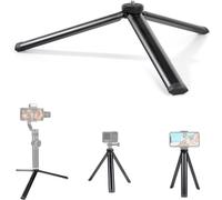 Mini Trépied Portable Trepied Smartphone Tripod Caméra en Alliage D'aluminium avec Vis 1/4"" pour Téléphone GoPro Appareil Photo Longueur 18cm Noir