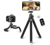 Mini trépied pour smartphone et appareil photo antidérapant léger avec télécommande Bluetooth pour voyage, camping, selfie