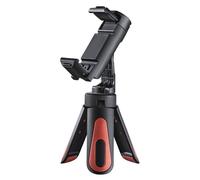 Hama Mini trépied Pocket II Rotation - Support smartphone 1/4 pouce, hauteur 15 cm - Noir/rouge