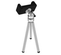 Mini Trépied Smartphone Métal Pieds Extensibles Rotatif 360° LinQ Argent