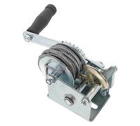 Mini treuil manuel de 226,8 kg, treuil à manivelle en métal pour remorquage, utilisation marine et bricolage - Treuil compact à manivelle pour voitures, remorques, bateaux et projets de maison