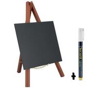 Mini tripod ardoise de table Bois avec finition acajou laqué 24x15cm Securit