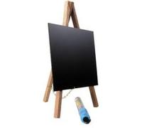 Securit Lot de 3 ardoises porte‑menu avec chevalets et marqueur - Bois laqué Naturel/Noir