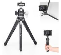 Mini Tripod with Hook for Camera iPhone 360 Ball Head Cold Shoe for Vlogging Video Camera