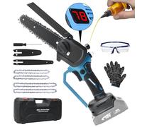 Mini Tronçonneuse 8 et 6 Pouces, Tronconneuse Electrique Sans Balais Compatible avec Batterie Makita 18V, Avec chaînes en alliage trempé, Tension de Chaîne Sans Outil (Sans Batterie)