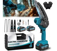 Mini Tronconneuse a Batterie 6 Pouces, ronconneuse Electrique Sans Fil avec 2x4000mAh, 900W Elagueuse Batterie pour l'élagage le Jardin Projets DIY