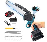 Mini Tronçonneuse à Batterie 8 Pouces, 3000 W Tronçonneuse Électrique Sans Fil avec 1 Batterie, Tronçonneuse sans fil pour la Coupe du bois, l'élagage le Jardin