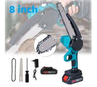Mini Tronconneuse à Batterie 8 Pouces 3000W Tronconneuse Electrique Sans Fil, Petite Tronçonneuse Compatible avec Makita pour