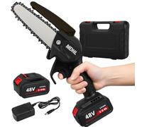 Mini Tronçonneuse à Batterie EASILFE S-602, Scie Électrique Sans Fil 180W/20000RPM, Batterie Lithium, Portative pour Jardin