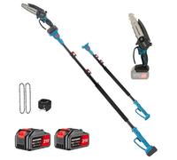 Mini Tronçonneuse Elagueuse électrique sans fil sur perche - 2*3Ah Batteries-Rugotuyonr-Mini Tronconneuse 6”avec Tête Réglable