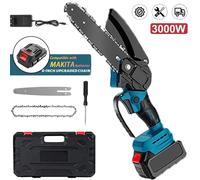 Mini tronçonneuse électrique portative de 6 pouces, outil de jardinage pour la coupe du bois, compatible avec la batterie Makita 18V No Battery