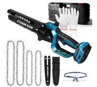 Mini tronçonneuse électrique sans balais de 8 et 6 pouces, 6000 tr/min, compatible avec batterie Makita 18 V, tronçonneuse manuelle avec lubrificateur automatique pour sécateur, élagueur, coupe du