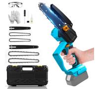 Mini tronçonneuse électrique sans fil compatible avec Makita 18 V, 15,24 cm et 20,32 cm, avec lubrificateur automatique et tension de chaîne sans outil, pour le jardinage, la coupe du bois et