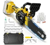 Mini tronçonneuse électrique sans fil de 20,3 cm compatible avec batterie Dewalt 18 V 20 V, auto-huileur sans balais, petite scie à chaîne avec chaîne pour couper le bois (batterie non incluse)