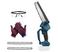 Mini tronçonneuse électrique sans fil de 20,3 cm compatible avec Bosch GBA 18V (sans batterie) - Petite tronçonneuse électrique - Chaîne de sécurité - Huilage automatique - Scie à main