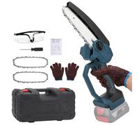 Mini tronçonneuse électrique sans fil de 6 inch avec moteur sans balais, petite scie à chaîne portable compatible avec Bosch GBA 18 V batterie, sécateur de coupe de branches d'arbre (Sans batterie)