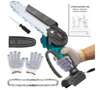 Mini Tronçonneuse pour Batterie Makita 18V, Tronçonneuse électrique Sans Balais 600W 6 Pouces,Tronçonneuse à batterie, Tronçonneuse Manuelle pour Cisailles de Jardin, Coupe du Bois (Sans Batterie)