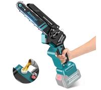 Mini tronçonneuse sans balais de 15,24 cm, avec lubrification améliorée de la chaîne, compatible avec batterie Makita 18 V, tronçonneuse pour sécateur, coupe du bois (sans batterie ni chargeur)