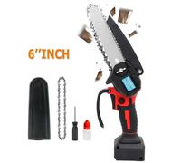 Mini Tronçonneuse sans Fil 6 Pouces avec 2 Chaînes Guide (corps uniquement, sans batterie), compatible avec la batterie Einhell